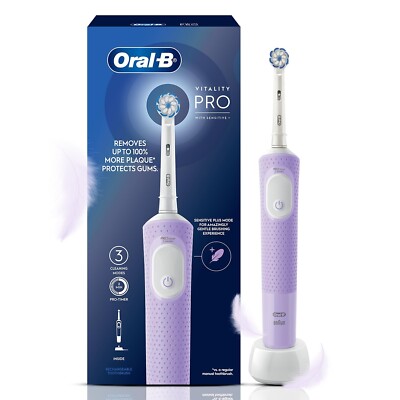 Oral B Vitality Pro with Sensitive Plus Rechargeable Electric Toothbrush,3 modes
