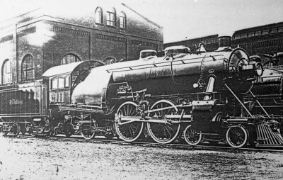RDG P&R 111 4-4-2 reading railroad negative E Reading, PA shops 1915