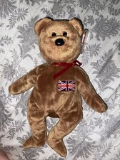 TY Beanie Baby - BRITANNIA the Bear UK Exclusive  8.5 inch - MWMT's
