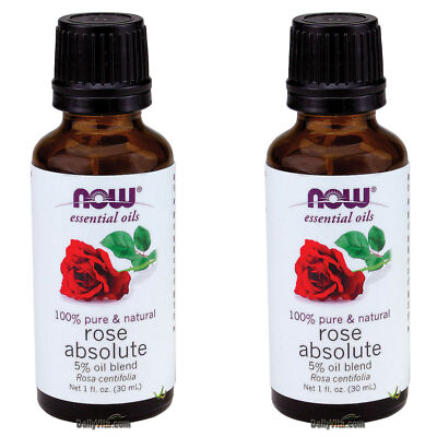 2 x NOW Rose Absolute Oil 5% Oil Blend 1 fl oz
