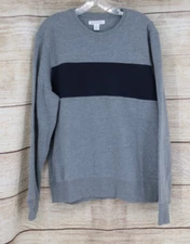 Amazon Essentials Mens Size Large Pull Over Crew Neck Sweatshirt Heather Gray