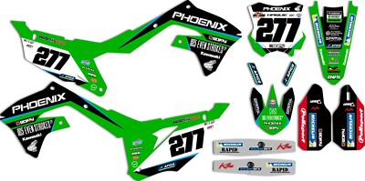 2023 Kawasaki KXF 250 Phoenix Tools Kawasaki Race Team Graphics Kit Plates 21-23
