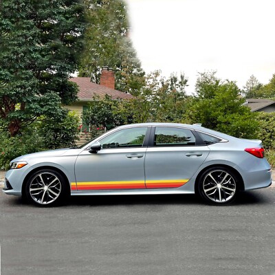 Retro Stripes For Honda Civic Decal LX Sport Touring EX sticker