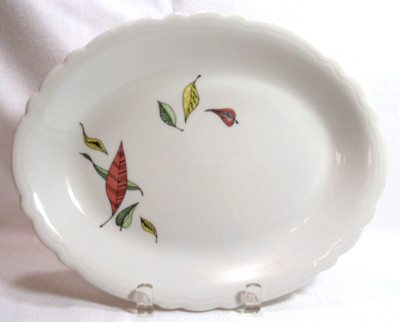 Sterling Vitrified China Restaurant Ware Vintage 12'' Oval Serving Platter GC