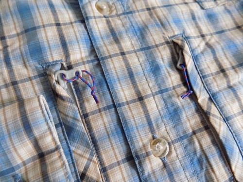 PATAGONIA Button Front Gray Plaid Shirt Size Large Casual 2 pocket Polyester - Picture 4 of 6