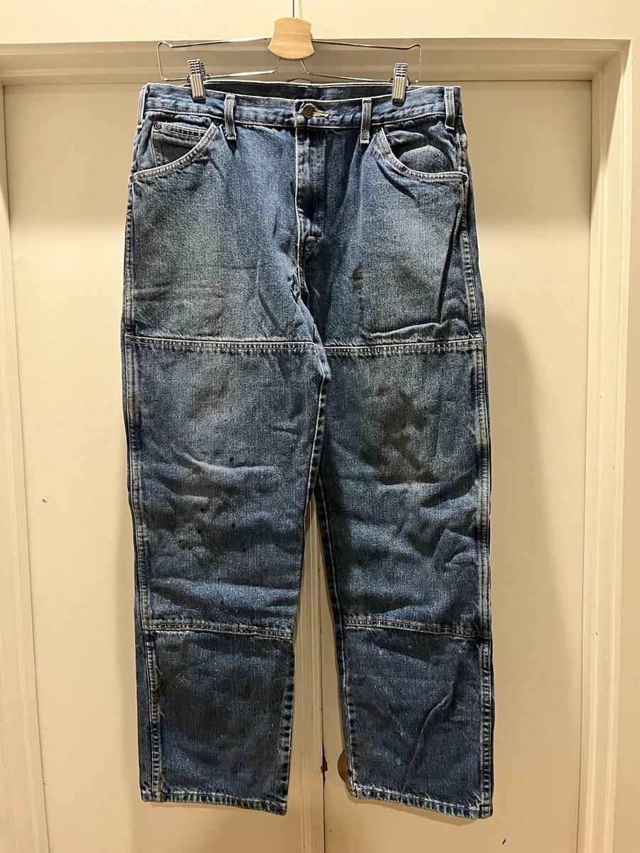 VTG Dickies Double Knee Carpenter Jeans Men's 34x29 Denim