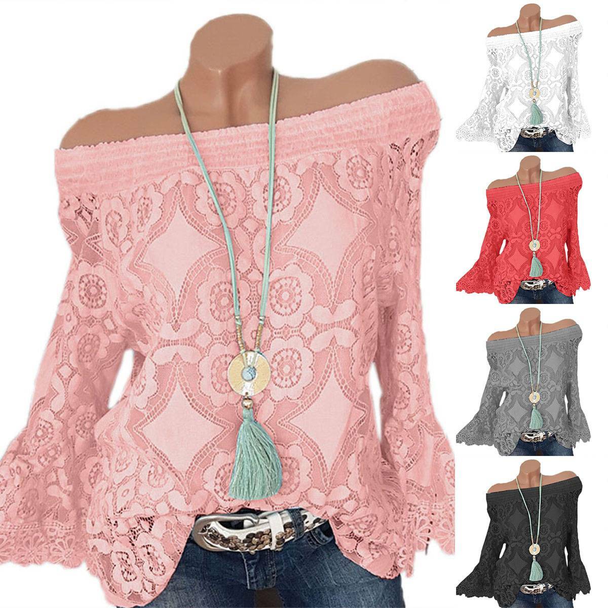 lace bardot top plus size