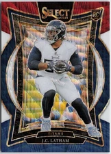 2024 Panini Select #11 J.C. Latham Tri-Color Prizm #/299 RC