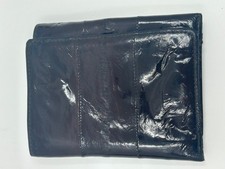 New Genuine Eel Skin Wallet Brown Bifold wFlap Vintage - 4"x3.5"