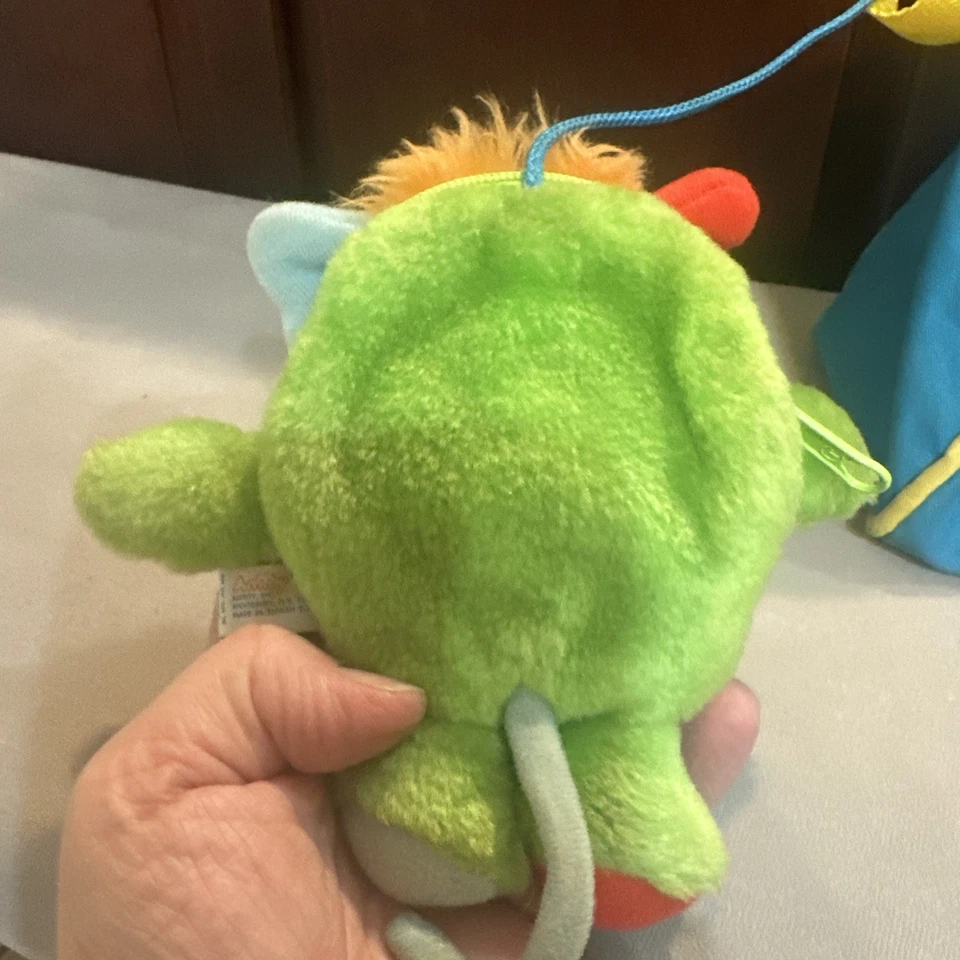 Bolso de Lona Vintage 1986 Amapolas Azul Borde Amarillo Popple Cambio Cartera Adjunto Foto 3 de 4