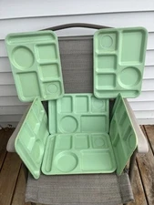Vintage Cafeteria School Food Trays Si-Lite 614 Vintage (Six) Lot 6-Compartments