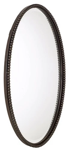 Oval Vanity Wall Mirror Beveled Glass Bronze Frame 22" Wide for Bathroom Bedroom - Picture 4 of 4