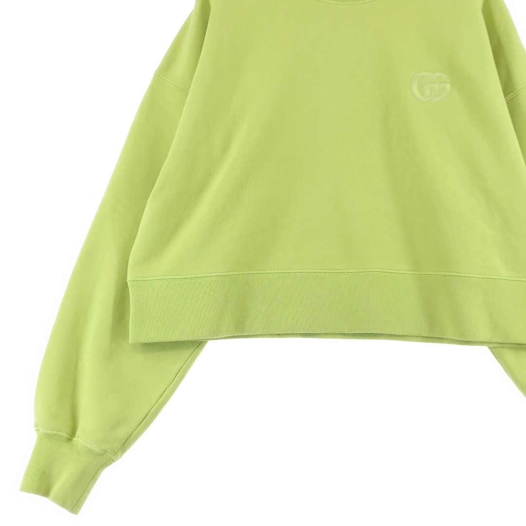GUCCI Embroidery Cotton Jersey Sweatshirt XS Green Women Used KLDR-0 thumbnail 3