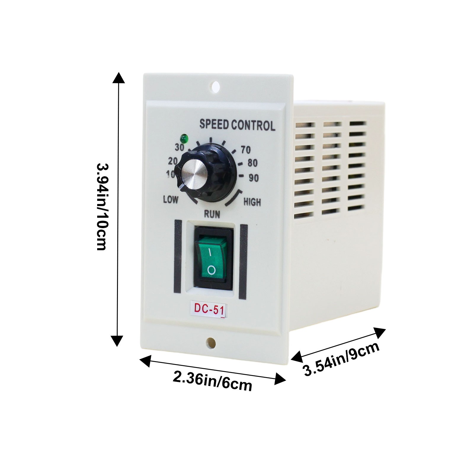 DC 0-90V Knob Motor Speed Controller Variable Adjustable Speed AC 110V ...