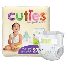 Cuties Complete Care Baby Baby Diaper Size 5 Over 27 lbs. CR5001 108 Ct