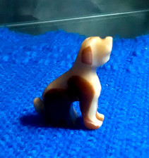 Pies kamień szlachetny figurka onyks marmur minerały rzeźbione rzemiosło sztuka vintage