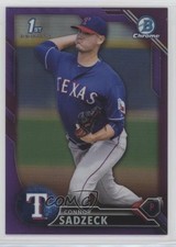 2016 Bowman Chrome Prospects Purple Refractor 137/250 Connor Sadzeck #BCP172 2f4