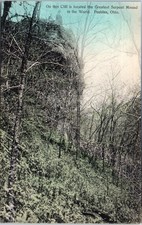 Postal de la década de 1910 Cliff Location of the Greatest Serpent Mound Peebles Ohio