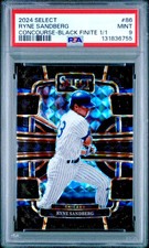 PSA 9 mint 2024 PANINI SELECT CONCOURSE #86 RYNE SANDBERG BLACK FINITE 1/1 made