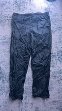 VTG 80's Nike Black Nylon Windbreaker Track Drawstring Zip Ankle Jogger Pants M