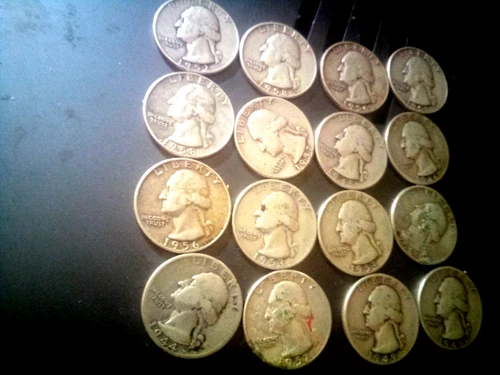 $10.00 FACE 1 ROLL 40 Washington Quarters Silver 90% 1932-1964 QUIK BUY THE DIP!