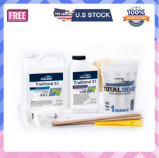 5:1 Marine Epoxy Resin Kit for Bonding, Filleting, Coating, and Laminating,Quart