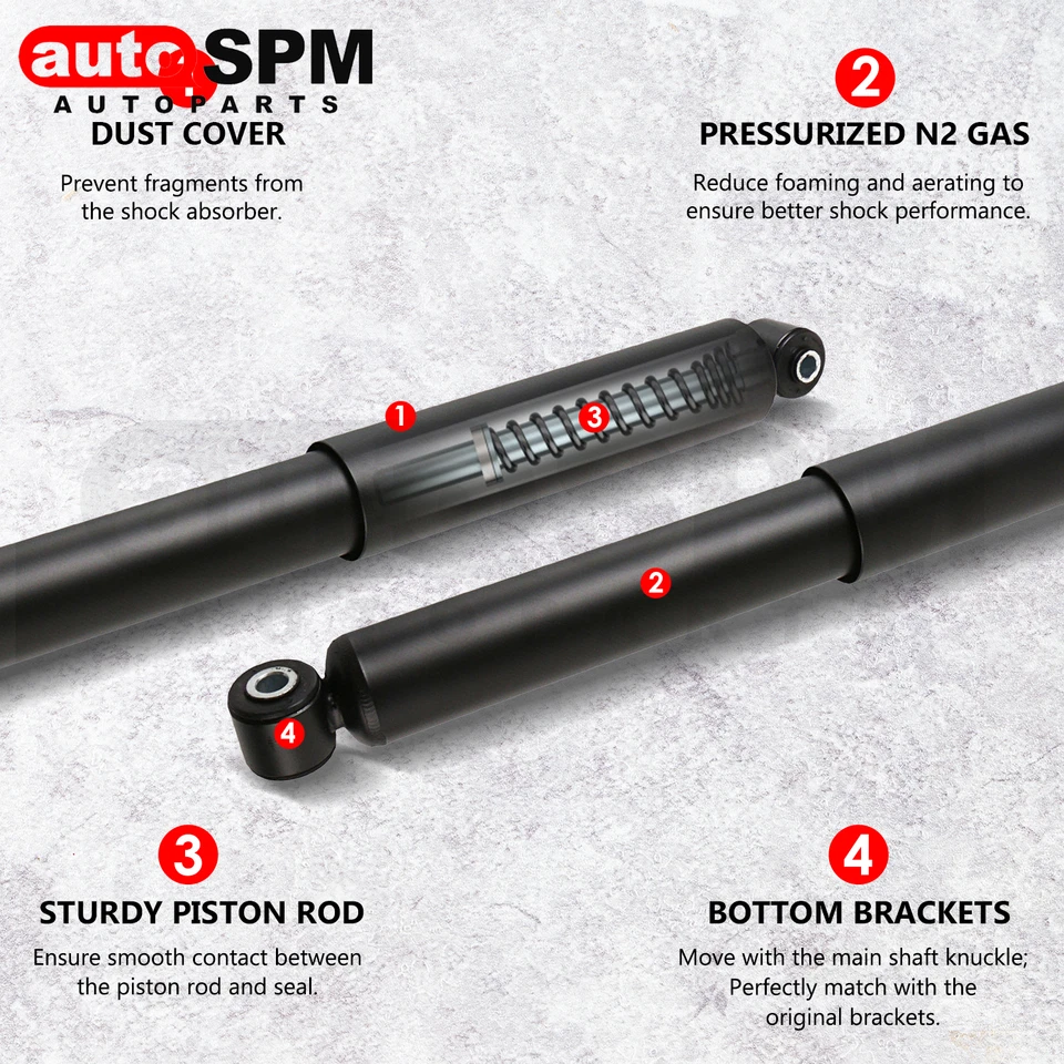 For 1991-2001 Jeep Cherokee Full Set of 4 Front Rear Shock Absorbers Foto 2 de 4