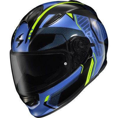ScorpionEXO Ryzer Full-Face Helmet - Switch - Blue/Hi-Viz - Large RYZ-1205