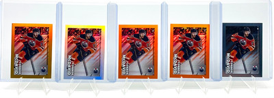 2022-23 Topps Chrome NHL Sticker Collection Connor McDavid (5-Sticker SP Lot)