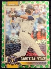 2026 Topps Series 1 - Christian Yelich #154 Spring Training Green Foil 82/99