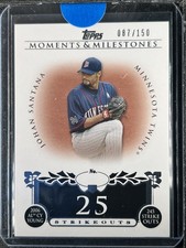 Santana, Johan - 2008 Moments & Milestones - Card #87 - Strikeouts 25 - 87/150