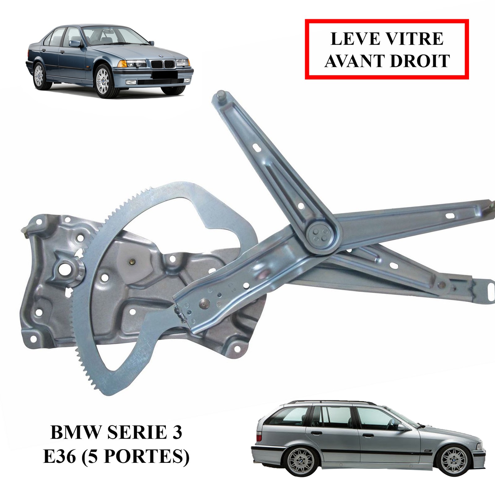 Lève-vitre avant droit pour BMW Série 3 E36 5 portes 5133197761 berline