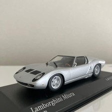 MINICHAMPS Lamborghini Miura 1/43 Silver Diecast Collectible Model Car