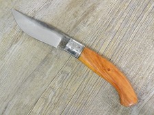 KNIFE COLTELLO  23 CM tipo ARBURESA MANICO IN legno d'ulivo acciaio balestra