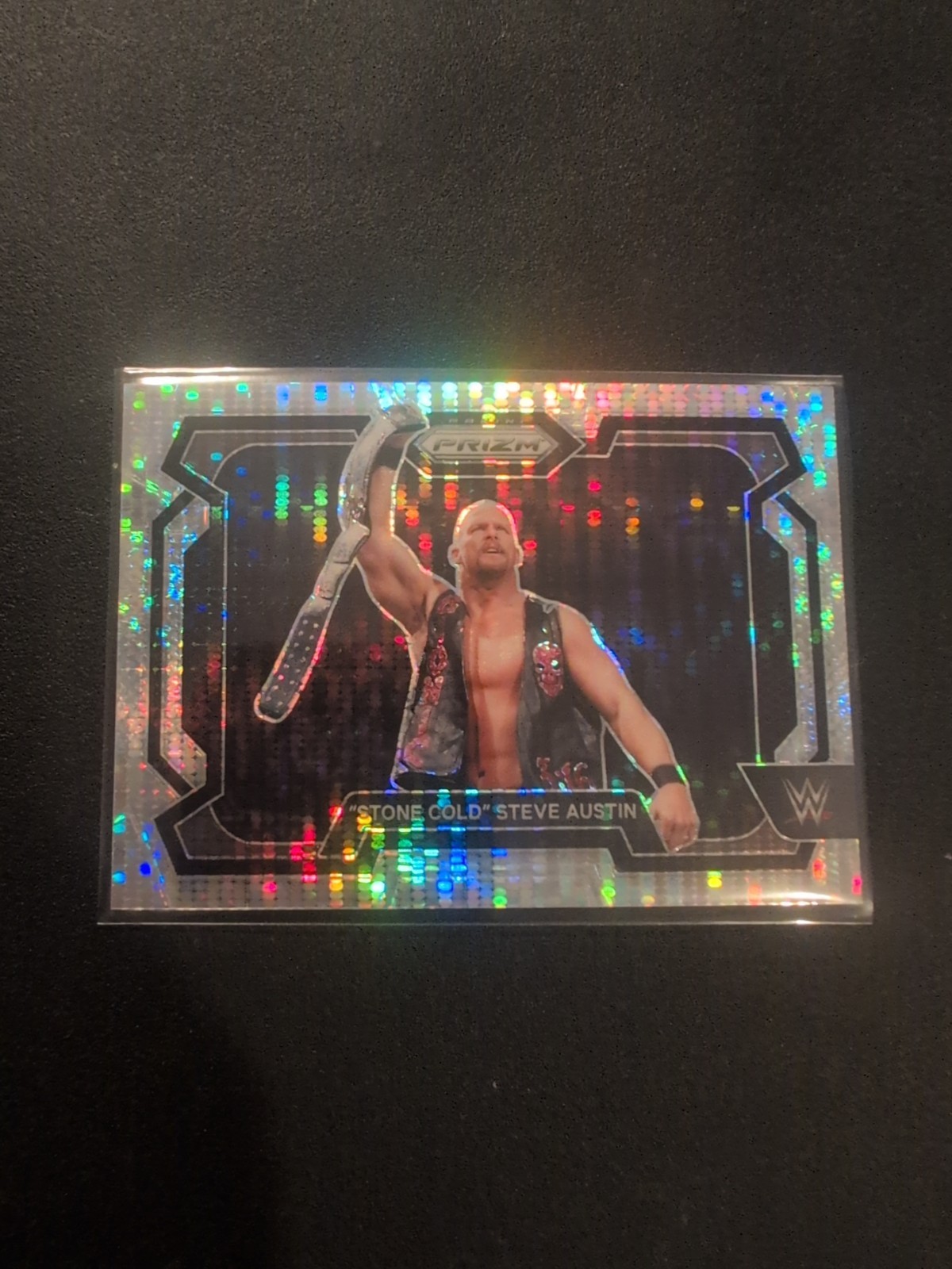 2024 Prizm WWE Stone Cold Steve Austin Silver Pulsar /499 #14
