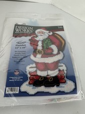 Design Works Santa Wall Decor - Plastic Canvas Kit 3163 New 12x19