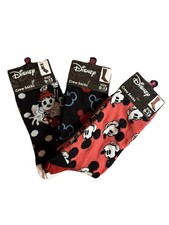 Odd Sox Disney Mickey Mouse  Minnie Lot Of 3- Men's crew socks - Sz 9-13 - NWT
