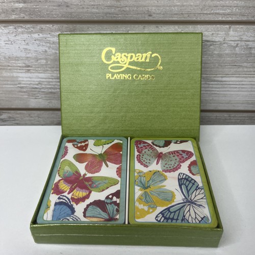 Caspari Playing Cards Butterfly Colorful Double Deck Sealed Vintage