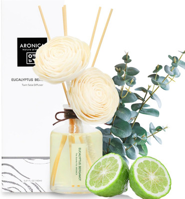 Twin Sola Diffuser 160Ml_Eucalyptus and Bergamot Essential Oil Flower Diffuser, 
