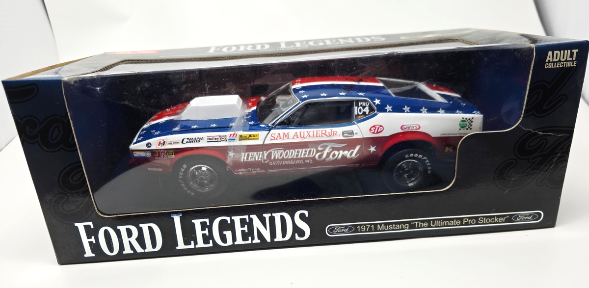 SAM AUXIER JR 1971 FORD MUSTANG ULTIMATE PRO STOCK AUTOGRAPH 1/18