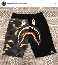 A Bathing Ape Bape City Camo Shark Sweatshorts Size Small