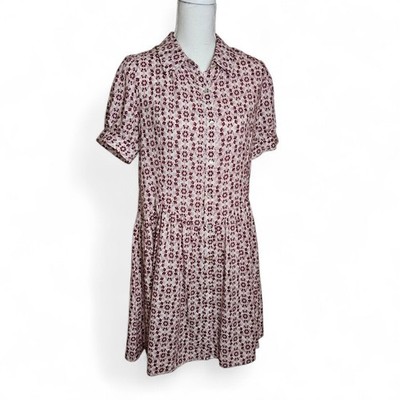 The Korner Womens Cotton Ditsy Floral Button-down Cottagecore Dress Size XL
