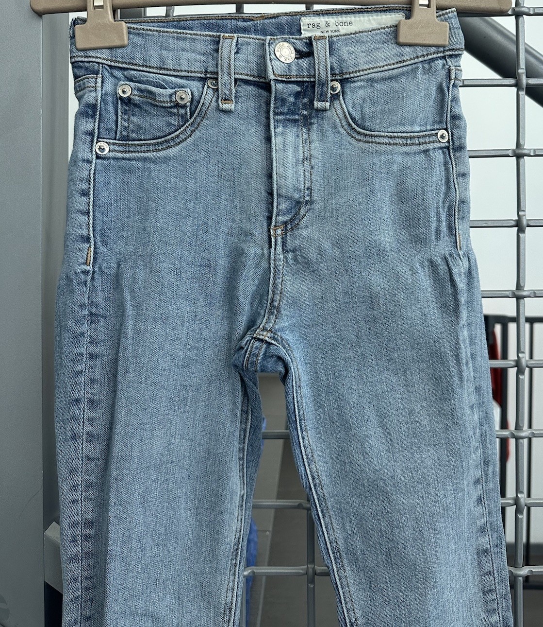 rag & bone Women's Light Wash Blue High Rise Ankle Skinny Jeans 5-Pocket Sz 23