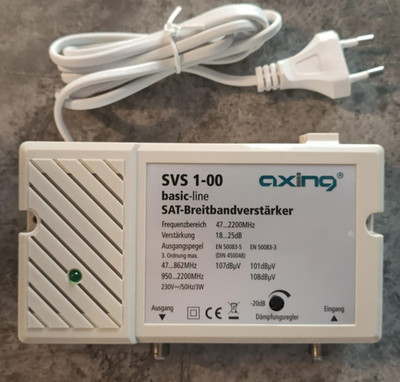 Axing SVS 1-00 Sat-Breitbandverstärker | 18-25dB, 47-2200MHz HDTV *TOP*Zustand*