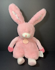 Doudou et Compagnie Paris Pink Bunny Cuddle Toy Lovey Plush Stuffed Animal