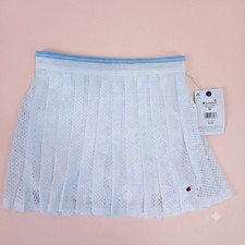 Girls Champion Pleated Mesh Skort Tennis Athletic White Size Medium 10/12