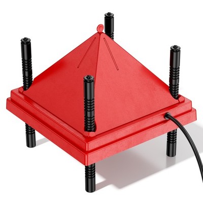Chick Brooder Heater with Anti-Roost Cone & Constant Temp Red 12'' x 12''