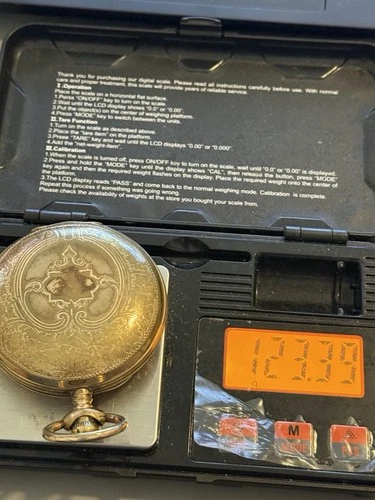 Antique Gold Filled Elgin Pocket Watch NOT running Parts only