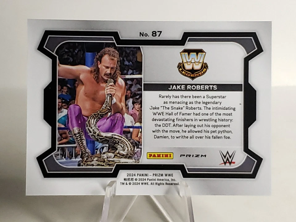 Jake "The Snake" Roberts 2024 Panini Prizm WWE Green Disco Undercard /49 - Image 2 of 3