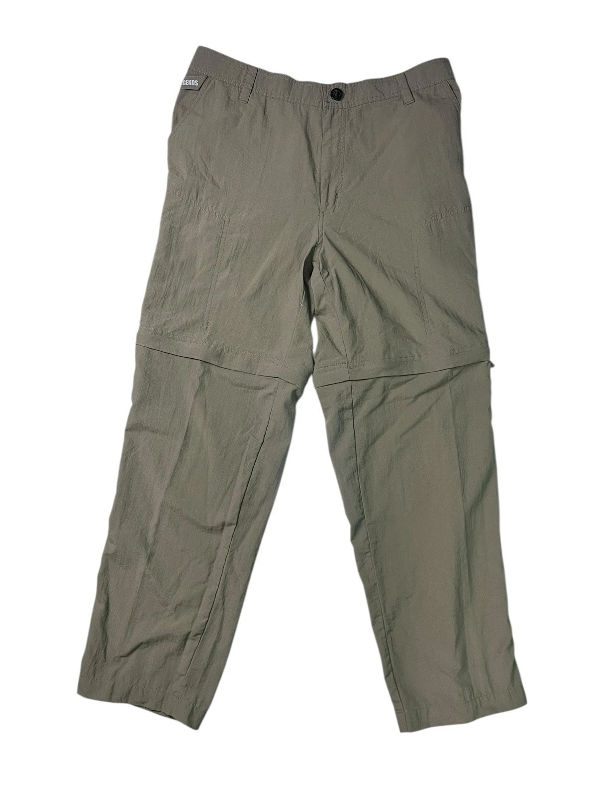 Convertible Hiking Fishing Pants Green Men's Sz Large Lightweight Reel Legends